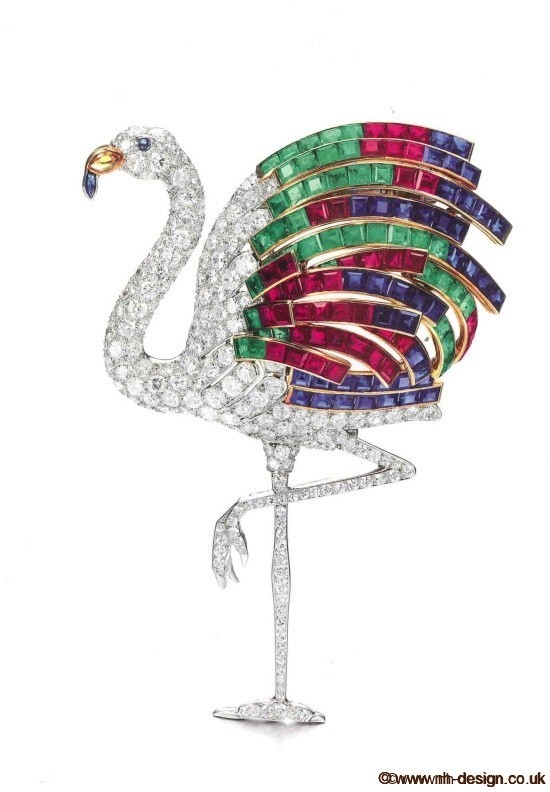 Flamingo Brooch